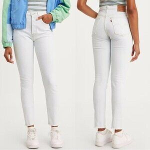 NWT Levi's 501 Jeans Size 30 High Rise Skinny Cropped Light Blue Wash